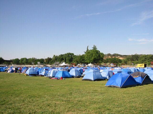 The tents were generally packed together pretty tight at the campsites.
